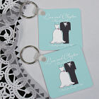 Personalized Bride And Groom Wedding Favor Key Chain